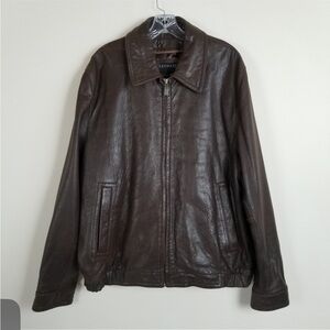 Bernardo Vintage Leather Bomber Jacket